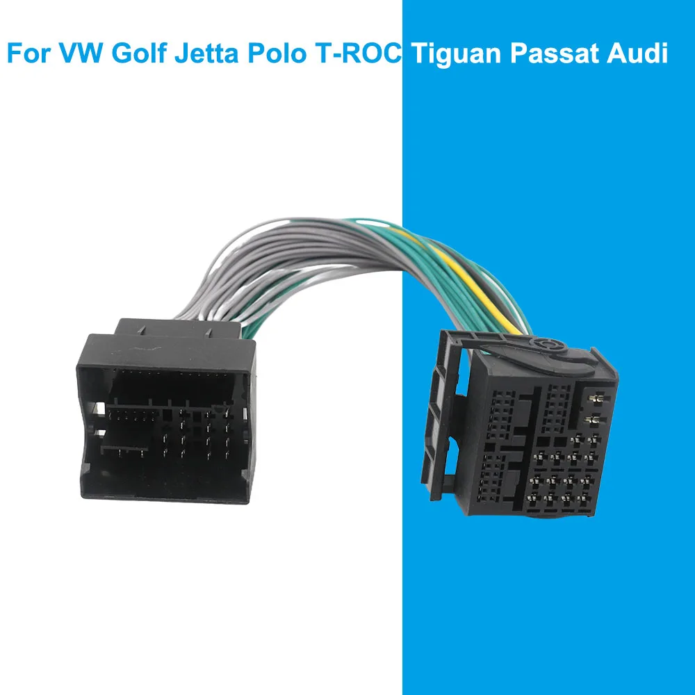 Quadlock Extension Harness Adapter 52 Pin Connector Plug Play Wiring Cable for VW Golf Jetta Polo T-ROC Tiguan Passat Audi