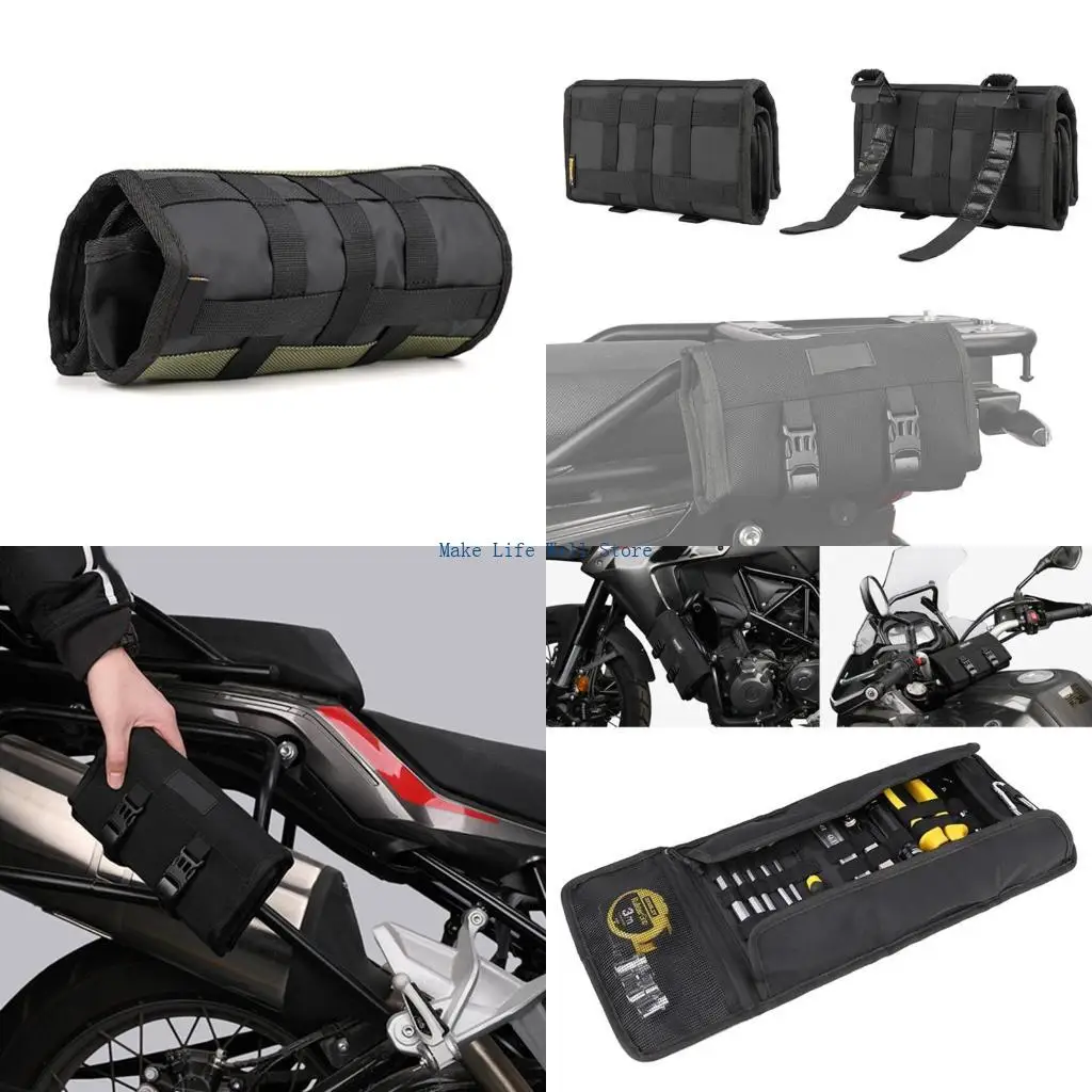 

Motorcycle Motorbike Saddles Bag Tool Bag Roll Up Tool Motor