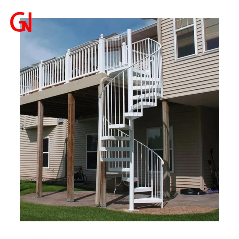 custom.Customized Metal Staircase, Suitable Indoor and Outdoor, Courtyard Apartments, Etc. Modern Staircase