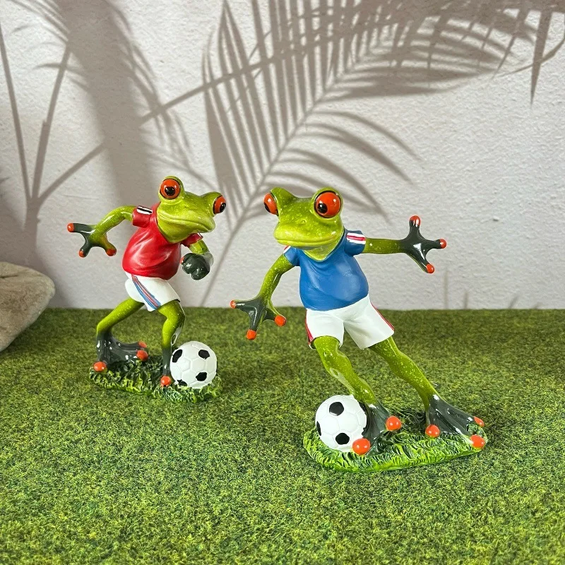 Nueva Decoración para el Hogar, Figura de Rana de Fútbol de la Copa Asiática U23, Decoración de Escritorio para Oficina o Sala de E-sports