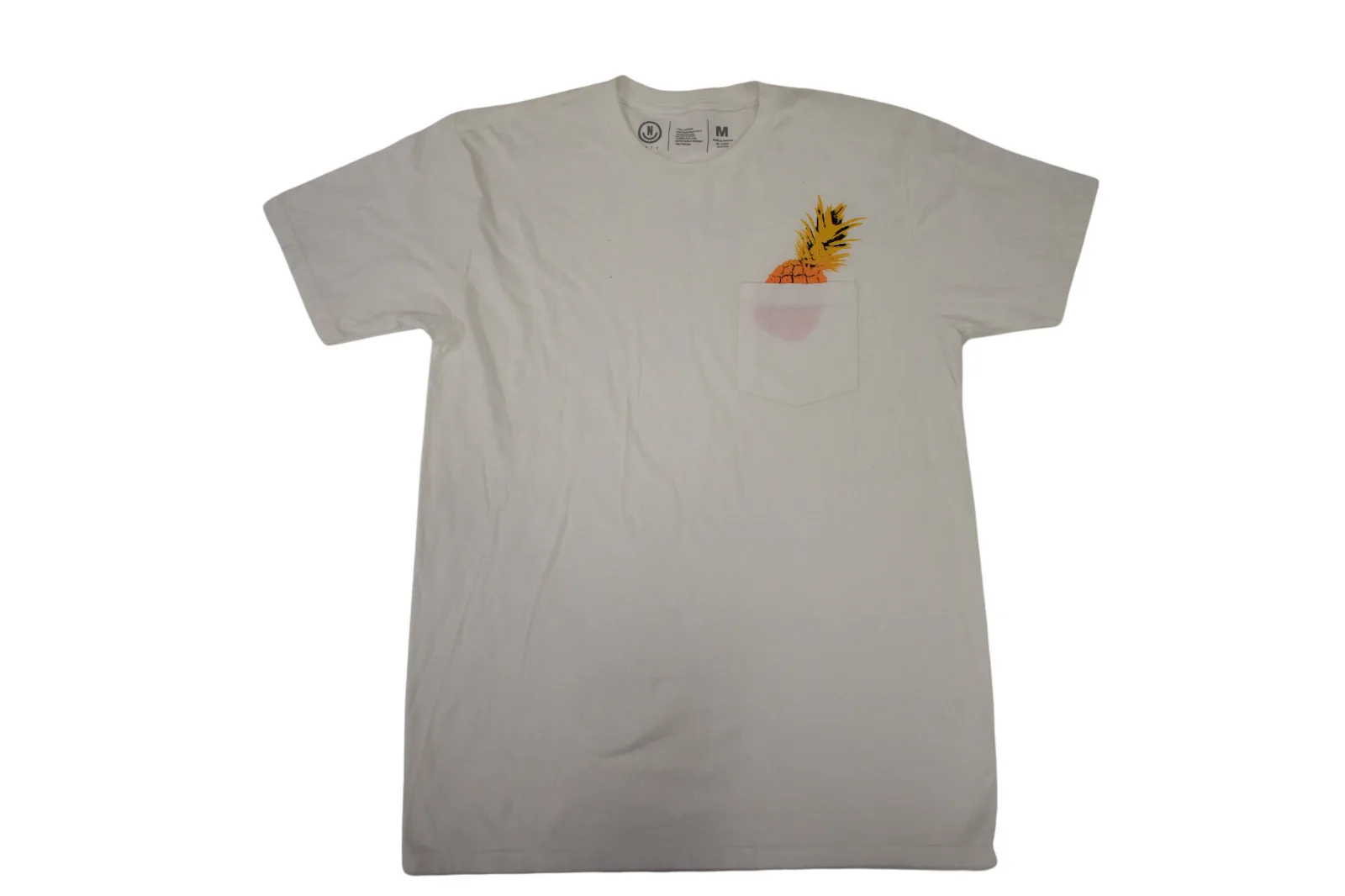 Neff Mens Pineapple Pocket T Shirt White New M