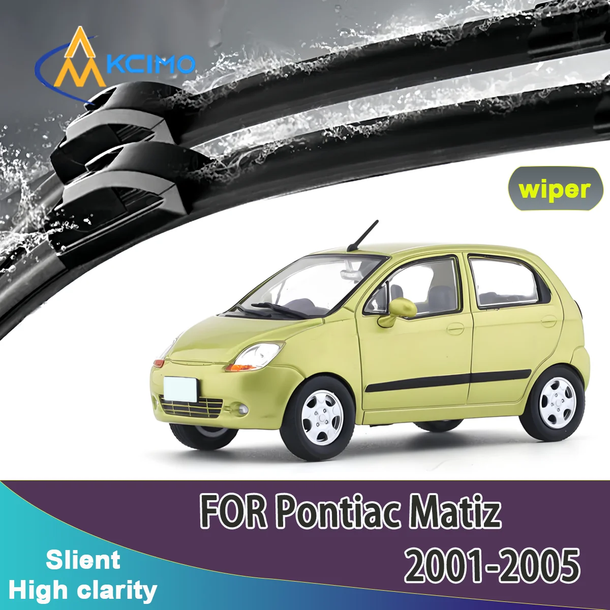 

2pcs Quality Windscreen Silent Black Car Rain Brush Suitable for Pontiac Matiz G2 2001-2005 Chevrolet Spark Daewoo Matiz Wipers