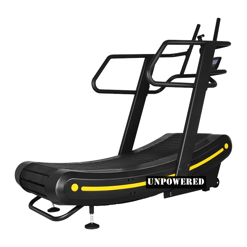Curved Unpowered Home Fitness Treadmill Multi-Exercise Mode Gym Mechanical Treadmill Manual Heart Running