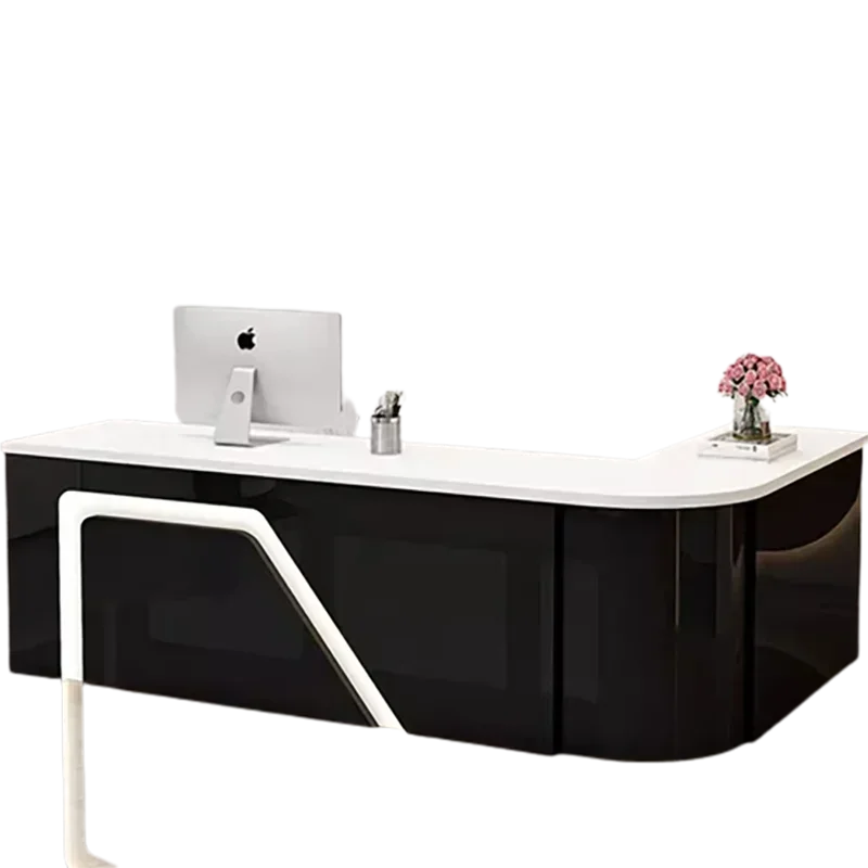 Classic Industrial Reception Desk Rolling Contemporary Reception Counter Vintage Commercial Rezeptionstheke Office Furniture