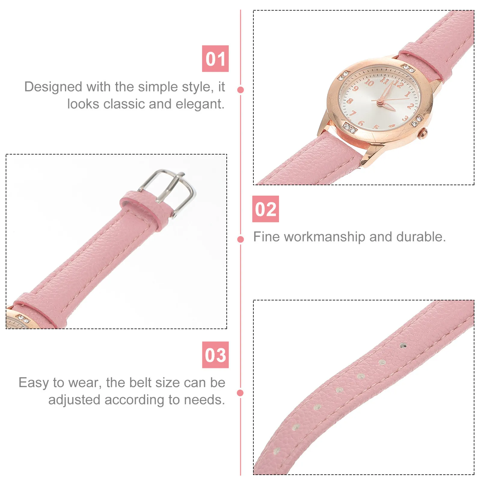 Fashion Watches Ladies Minimalist Women Women's Adjustable for Wrist Waterproof Quartz Movement