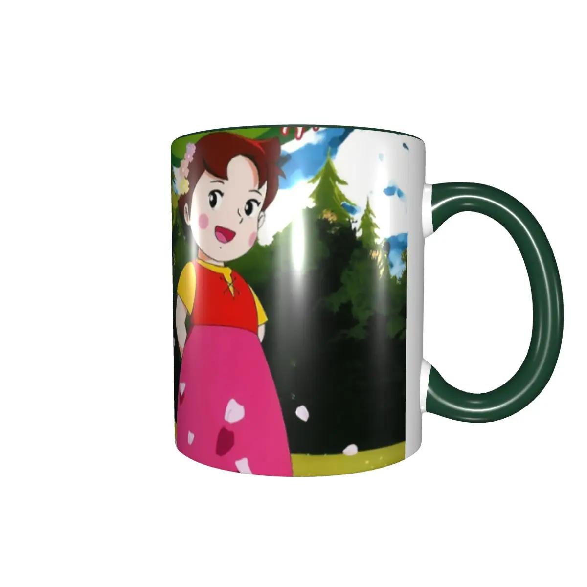 Anime Heidis Girl Of The Alps Comic Cartoon Mugs DIY Ceramic Milk Tea Coffee Cups