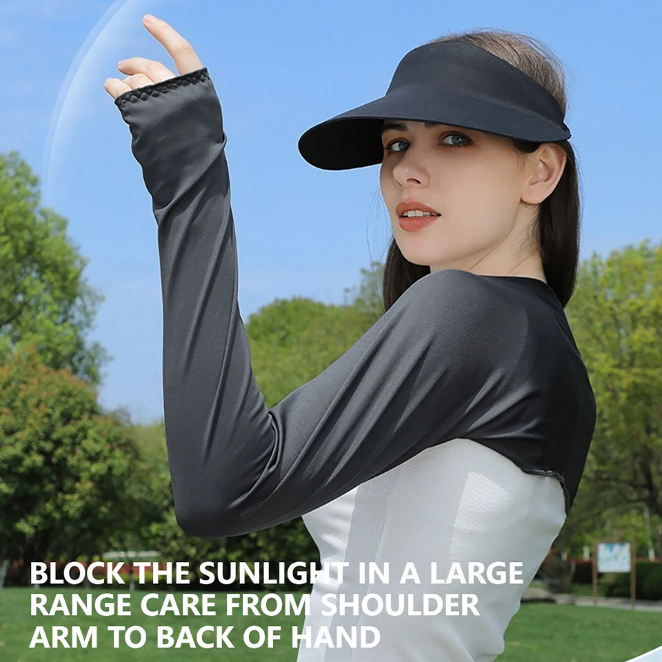 1Pcs Summer Arm Sleeves Shoulder Cover Golf UV Protection Outdoor Sports Driving Cycling Sun Protection Arm Sleeves Men Women