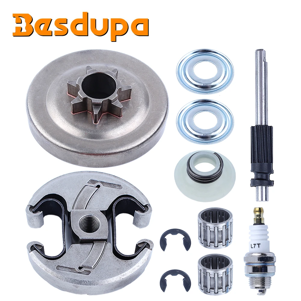 

325" 7T Clutch Drum Kit For Husqvarna 340 345 350 Chainsaw Replace Parts Needle Bearing Oil Pump Worm Gear Oiler for 578097901