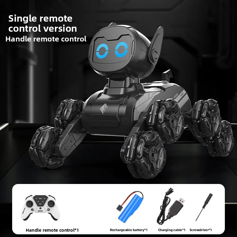 Robothonden met 8 wielen (op afstand bedienbaar) + elektrisch stuntspeelgoed met 4WD - Unisex kinderspeelspeelgoed, coole machines voor jongens en meisjes