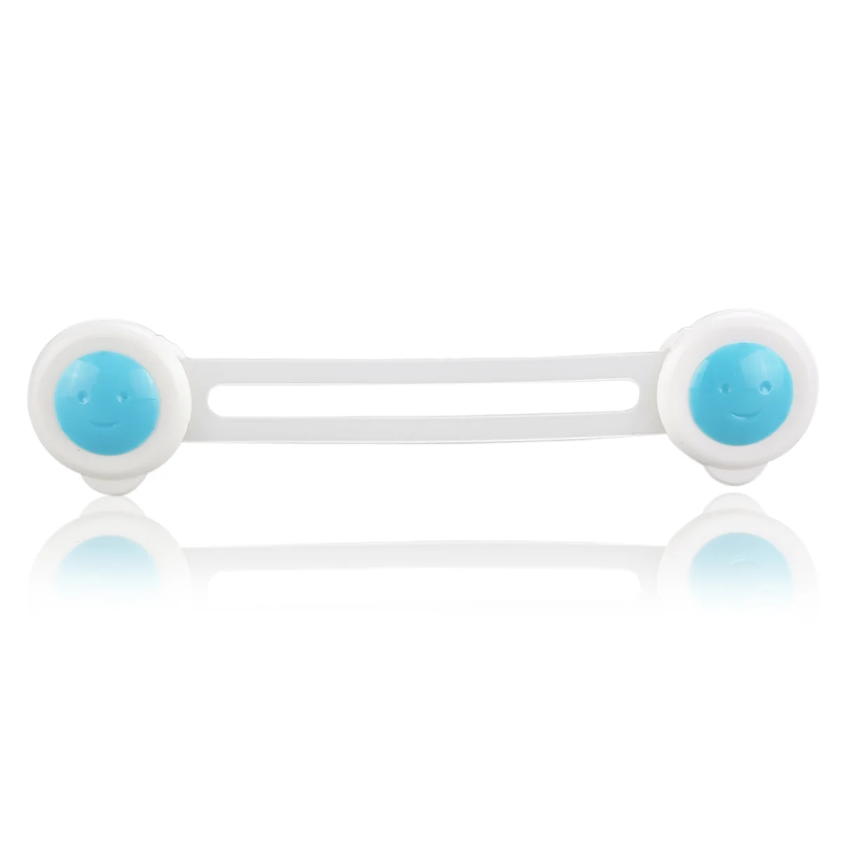 

10pcs Safety For Cabinet Drawer Fridge 15.2*3.2Cm White Blue Hard Plastic Adhesive Pads Kids Safety Locks Childproof Cabinet