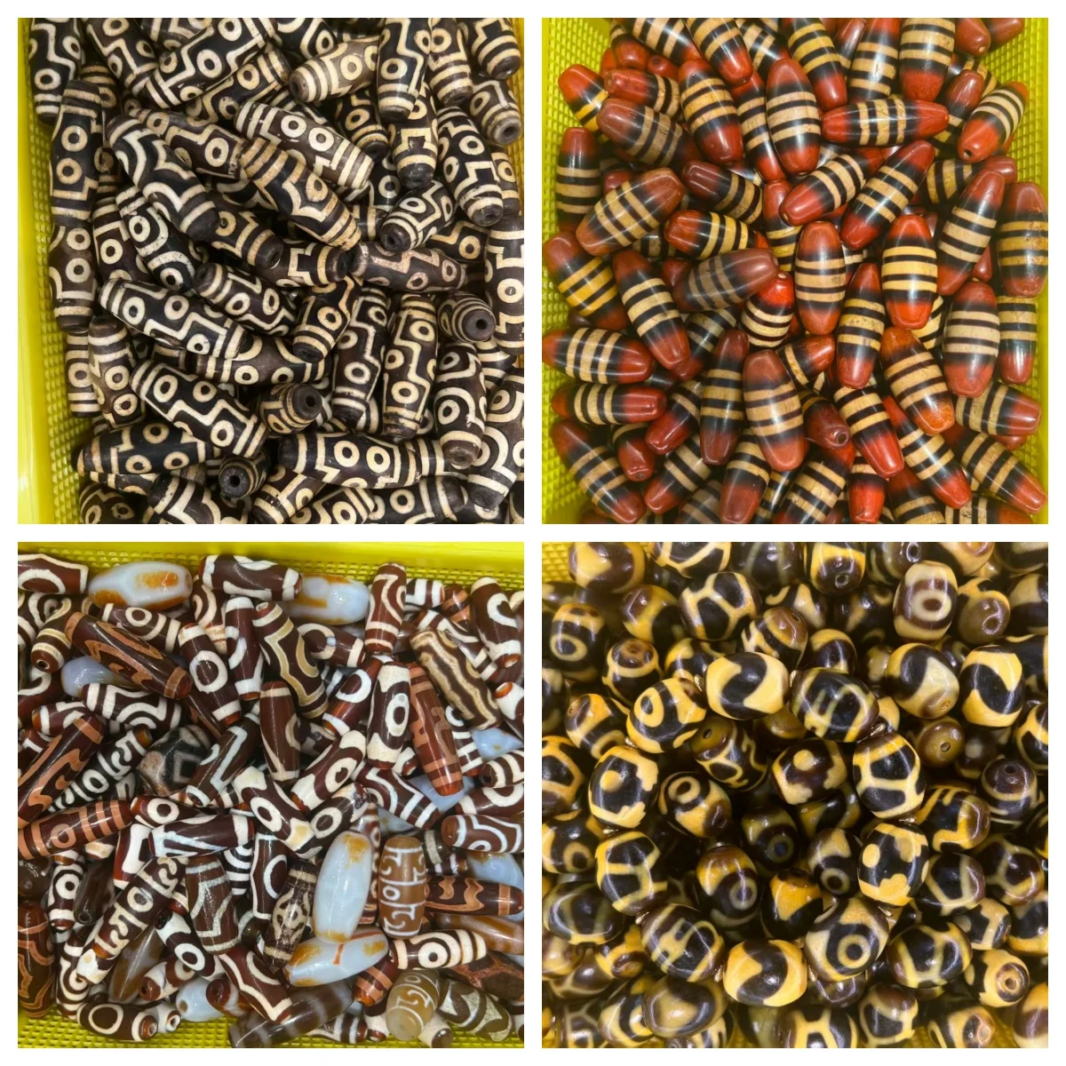 

Wholesale Agate Dzi Beads High-Grade Taiwanese Craft Direct Sales from Guangdong Factory Red Black White Yellow Loose Beads