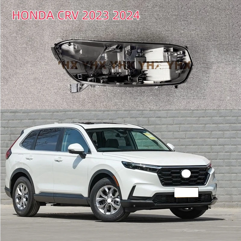 

For HONDA CRV 2023 2024 Headlight Base Replacement Headlight Black Rear Shell Headlight House