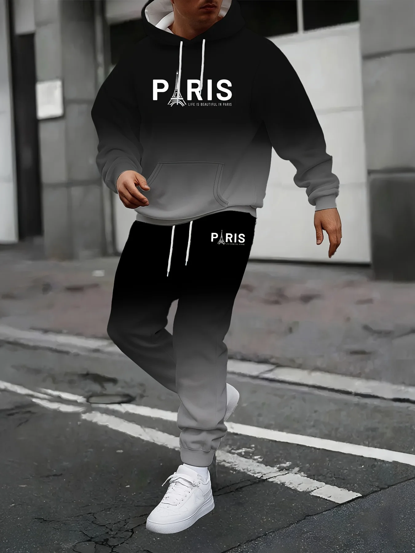 

Осенне-зимний мужской комплект с капюшоном, мужская повседневная толстовка с принтом, спортивные штаны, мужской спортивный комфортный комплект, быстросохнущий, дышащий