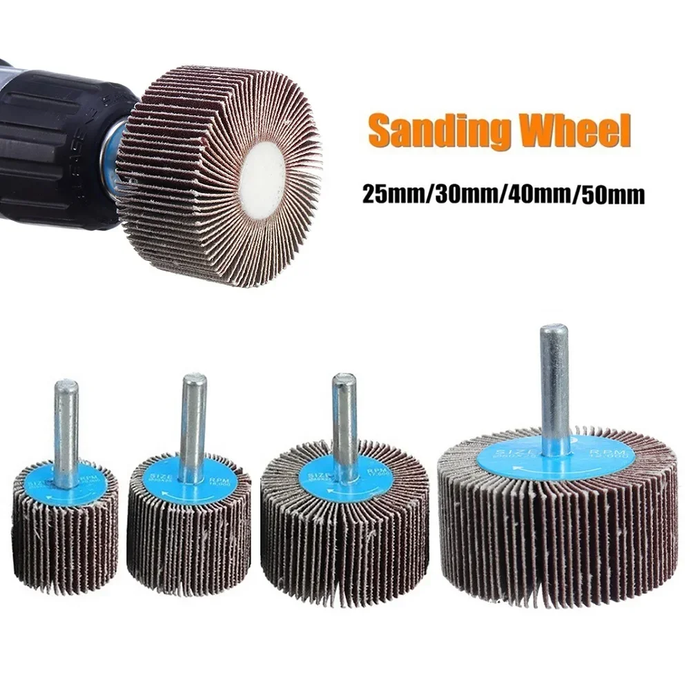 Sanding Flap Wheel 25/30/40/50mm 80# For Rotary Tool Sanding Flap Disc Wheel Polishing Grinding