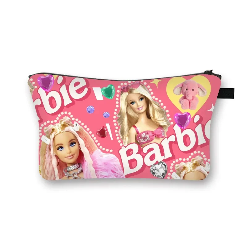 Barbie Girls Makeup Bag Women Travel Cosmetics Toiletries Large Capacity Convenient Fashion Simple Storage Bag Movie Peripheral