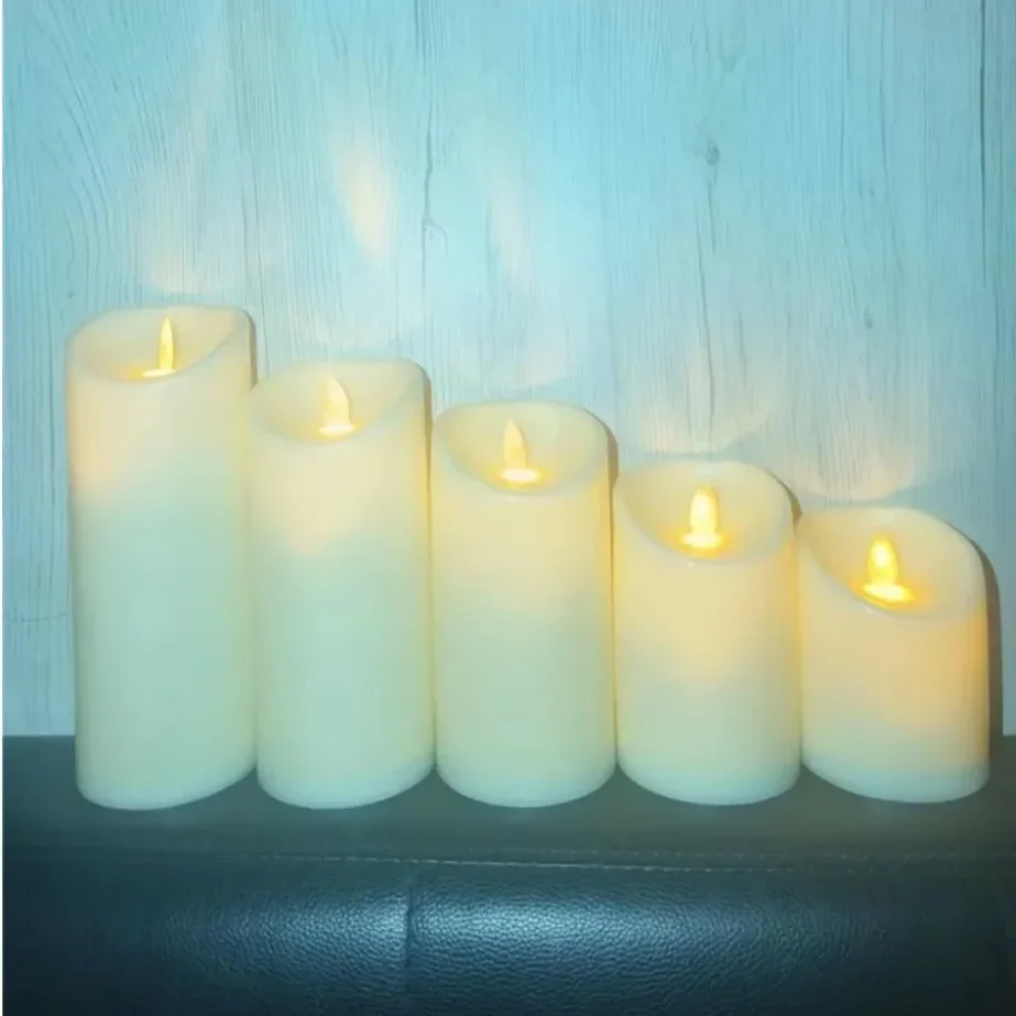 VzzUoo LED Electric Candle Lamp Swing Flameless Candles Battery Powered Candles for Wedding Decor Birthday Party Supplies