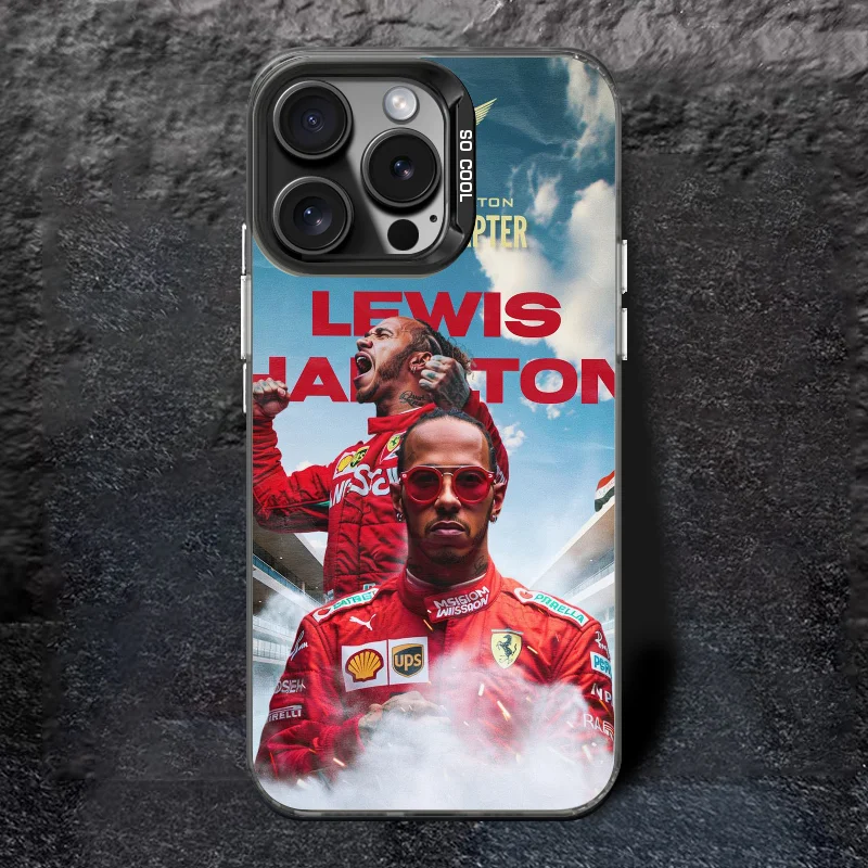 Lewis Hamilton At Ferrari Phone Case Phone Case IMD Color Silver Shell For IPhone 16 15 14 13 12 11 Pro Max Plus