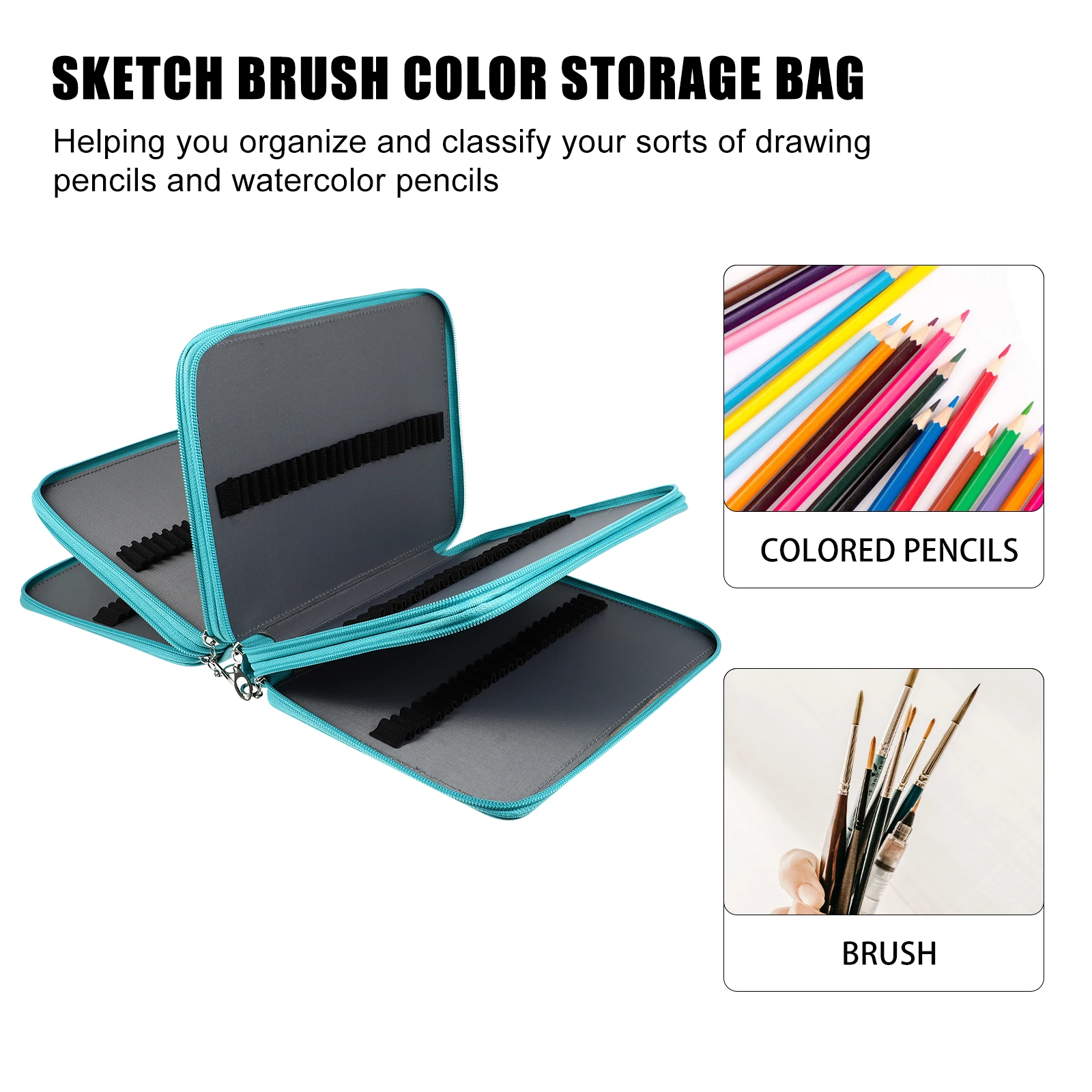 

Art Storage Pen Bag Aesthetic Pencil Pouch Case Multicolor for Artist Bags Pu Pencils Student