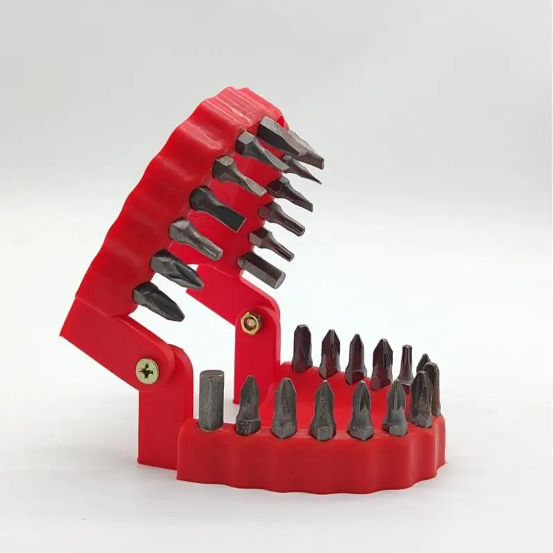 1Pc Portable Denture Drill Bit Holder Teeth Model Design Screwdriver Bit Holder Fits 1/4 Inch Hex Bit Drive Bit Adapter Tools