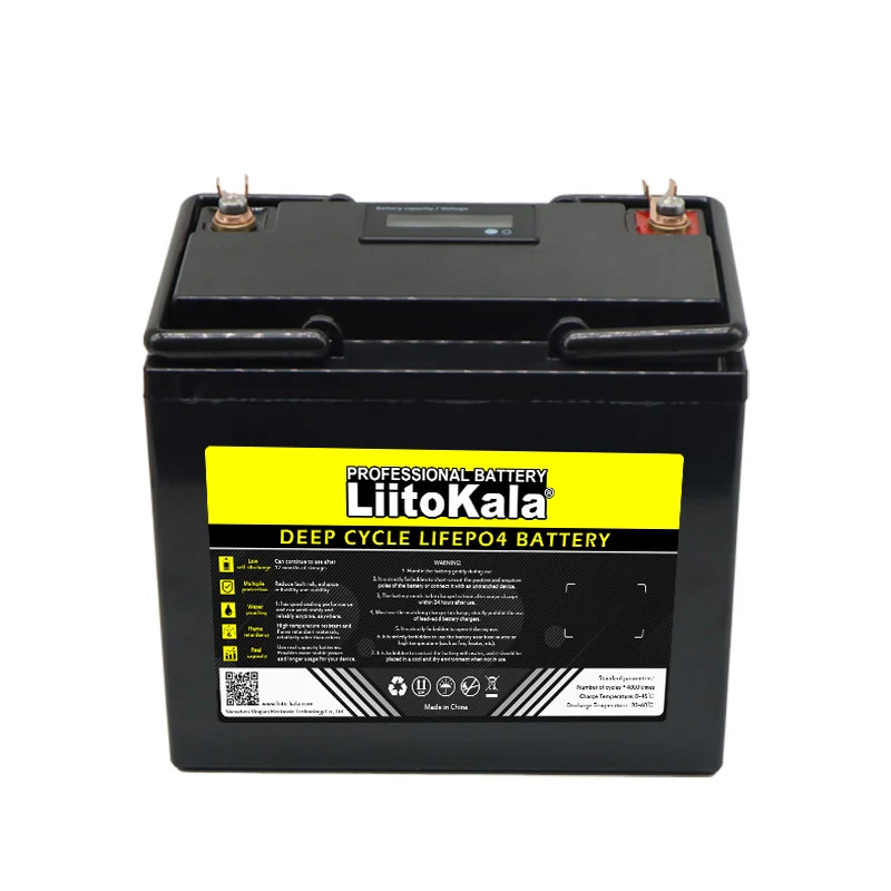 LiitoKala 12.8V 32AH LiFePO4 Battery12V 256w with BMS Lithium Iron Phosphate Batteries for Golf cart Solar Wind 14.6v Charger