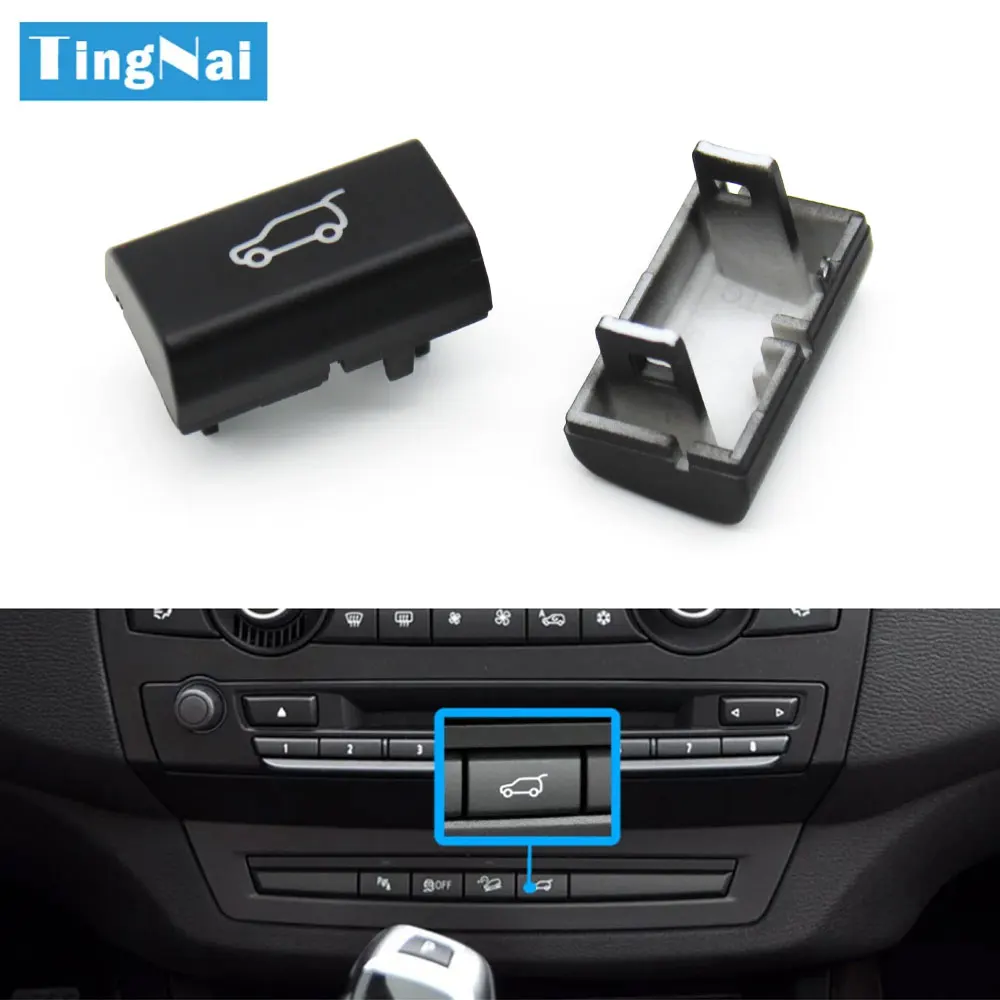 Car Dashboard Tailgate Rear Trunk Switch Button Cover Cap Replacement For BMW X5 E70 2006-2013 X6 E71 2008-2014