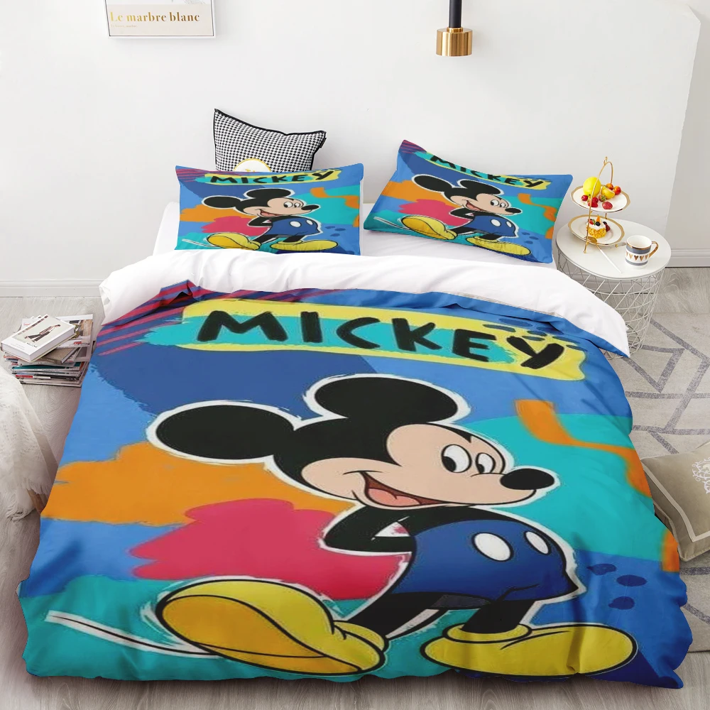 

Mickey Minnie Mouse Cartoon Quilt Cover Cute Printed Children Soft Breathable Bedding Custom Made Home Baby Bedroom Comforter