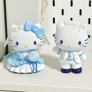 三麗鷗可愛Hello Kitty娃娃玩具浪漫婚禮系列動漫桌面擺飾女孩節慶生日禮物 10 最佳銷售 Hello Kitty婚禮 - №2