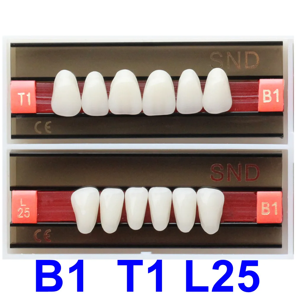 B1 A1 A2 A3 Shade Dental Acrylic Synthetic Resin Teeth Whitening Denture Fake Oral Care False Upper Lower Anterior Posterior