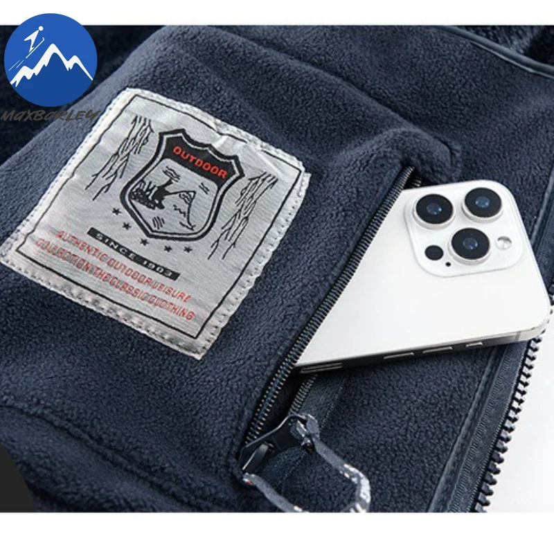 Maxbarley الشتاء الرجال رياضية 2025 جودة عالية سميكة جاكيت من الصوف + السراويل 2 قطعة مجموعة عادية تزلج الجري ملابس رياضية الثلوج مجموعة