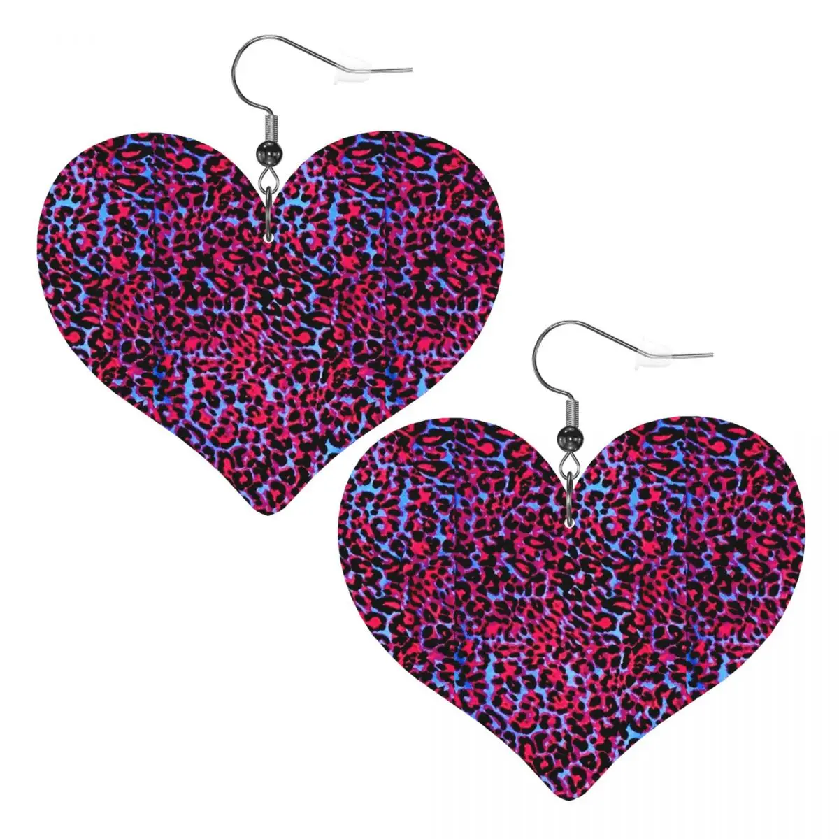 

Custom Leopard Print Colorful PVC Leather Earrings Dangle Earrings Jewelry For Women For Wife Mother Gift