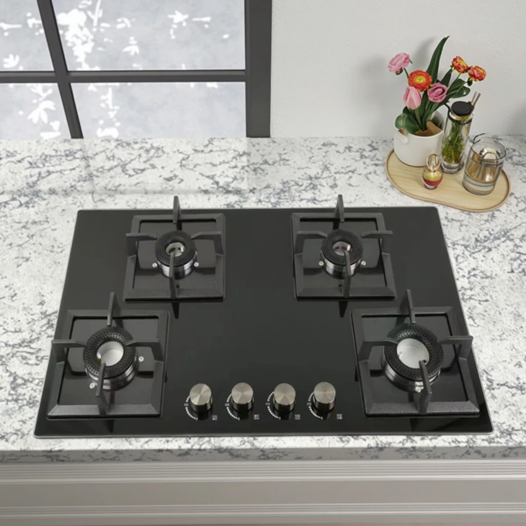 الجملة موقد غاز 4 شعلات المطبخ المدمج في مواقد الغاز سطح الطاولة للمنزل #1