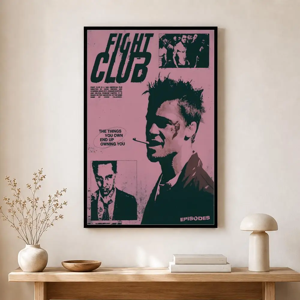 Film-Poster „Fight Club“, selbstklebender Kunst-Aufkleber aus wasserfestem Papier, Wanddekoration für Kaffeehaus, Bar, Zimmer – Detail 17