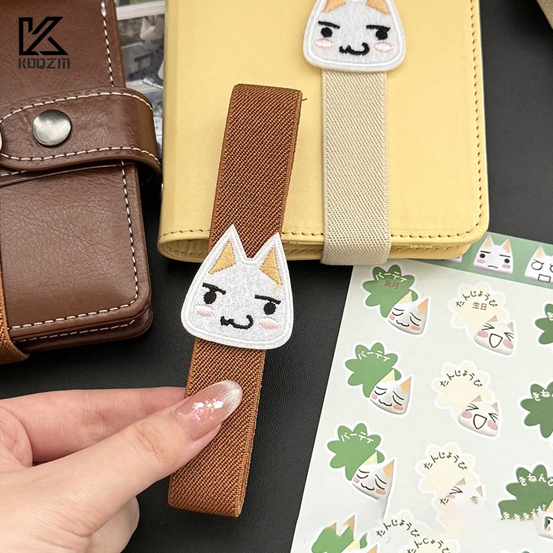 

Cartoon Kitten Notebook Decoration Straps Elastic Loose-leaf Notebook Band Binding Rope Binder Strap Notebook Strap