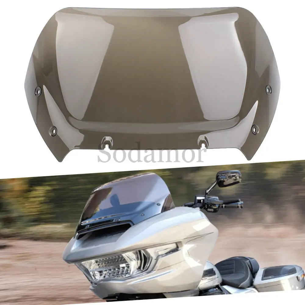 

12" Motorcycle Part Front Fairing Windshield Windscreen Wind Deflector For Harley Street Glide FLHX/I CVO FLHXSE 2023 2024-Later