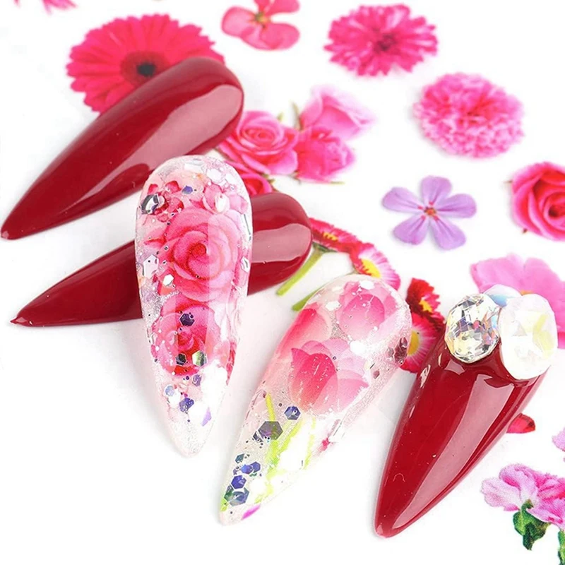 10 Rolls Nail Decals Nail Extension Gel Art Decorations For Women Nail Extension Gel DIY Design Nail Art Decorations Easy To Use