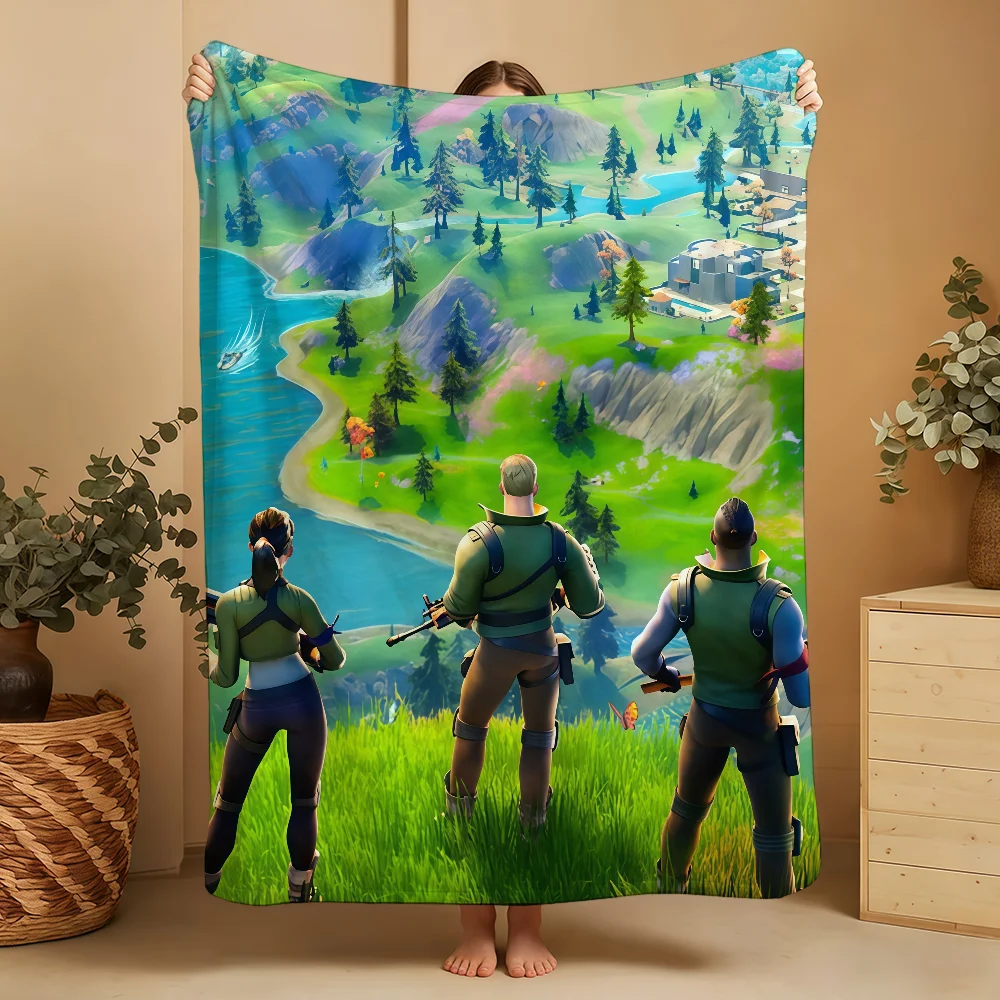 Game F-FORTNITES-ES Blanket Soft Warm Furry Throw Super Kids Toys Bed Sofa Car Cradle