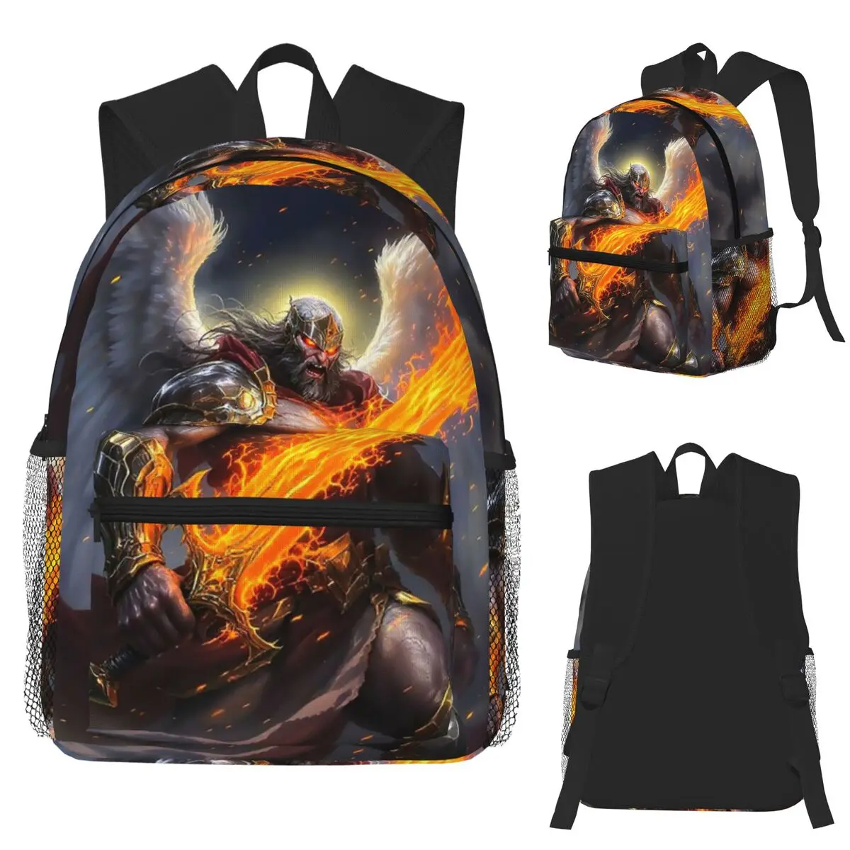 

Mighty Warrior Of God Student Backpack School Bag Hiking Travel Daypack for Boys Girls Fashion Bookbag Shoulder Bags