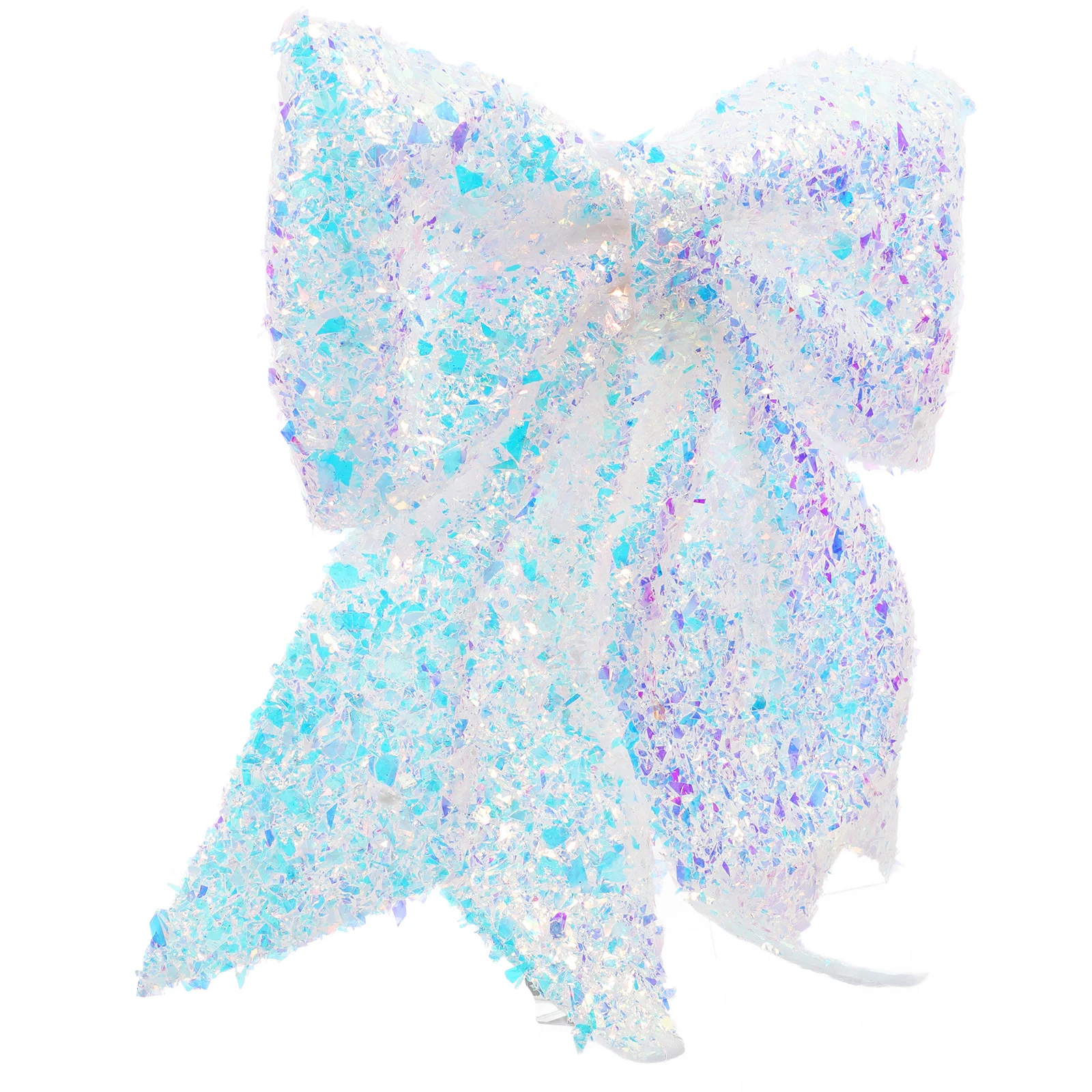 

Xmas Tree Decor Large Glitter Bows Pearl Cotton Hanging Ornaments Treetop Bowknot Holiday Party Decorations Pearl Cotton Bows