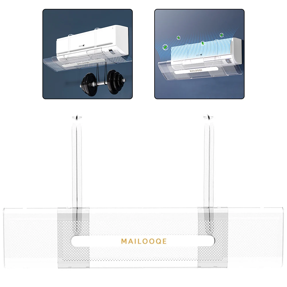 

Comfort Air Deflector AC Air Deflector Indoor Comfort Transparent Air Deflector 360 Adjustable Transparent Material
