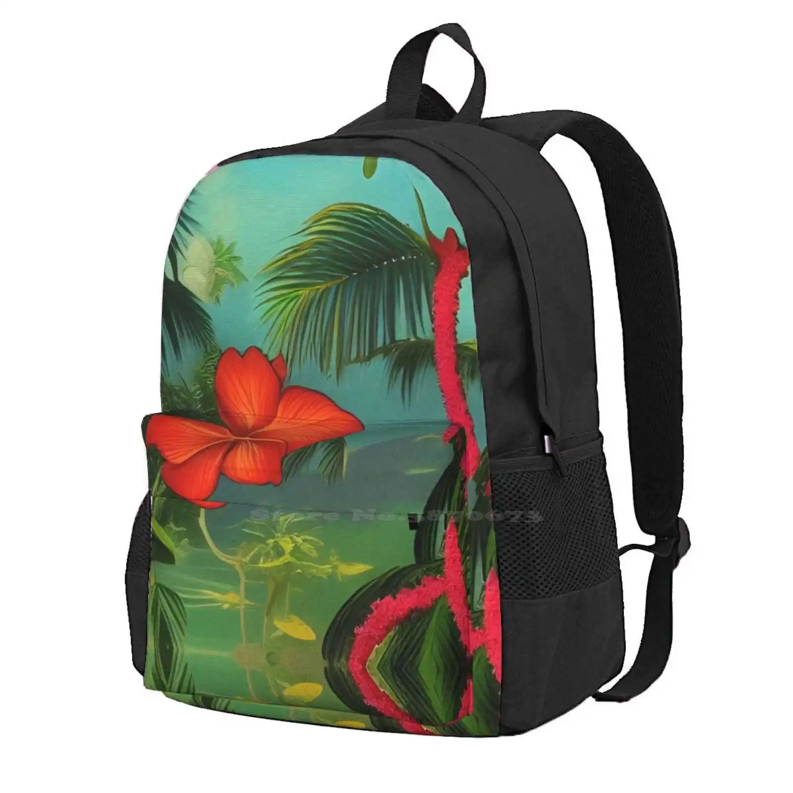 

Tiki Travel Ad To Hawai'i Travel Laptop Bagpack School Bags Plumeria Pikake Lilikoi Waikiki Haleiwa Oahu Honolulu Mai Tai Elvis