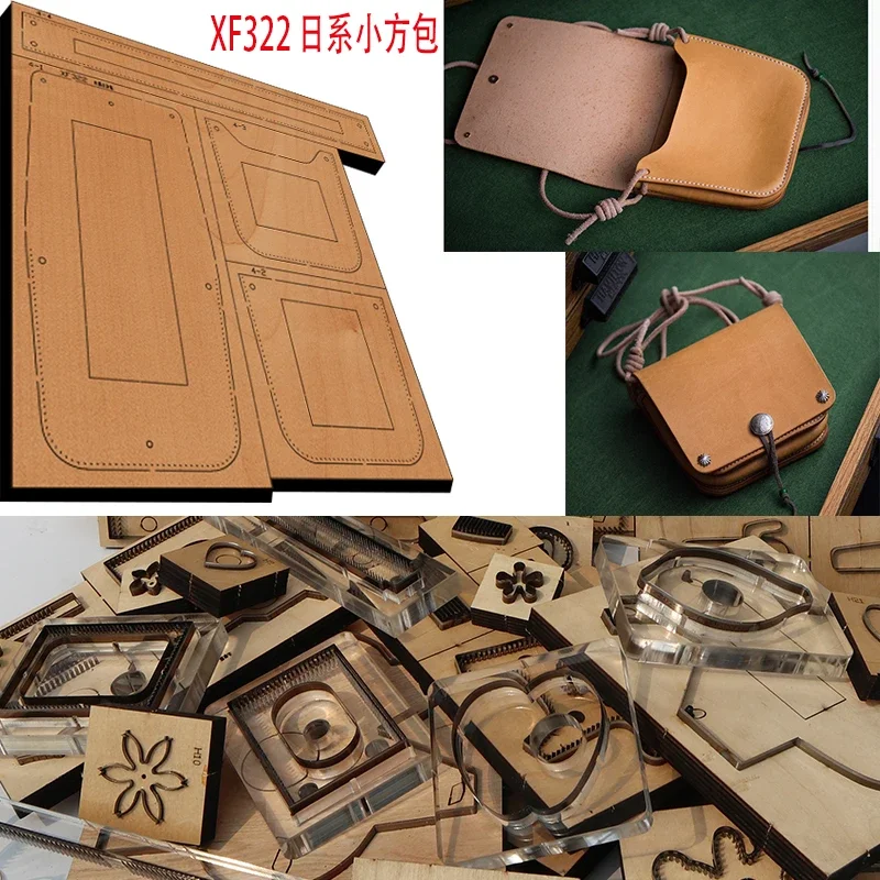 

Handmade Wooden Die Mini Square Bag Leather Craft Punch Hand Tool Cut Knife Mould XF322 Leather Craft Tools