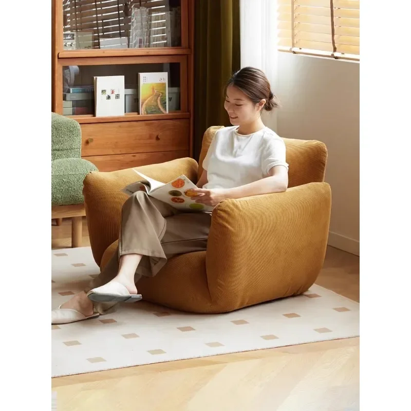 Sofa Chair Cream Style Floor Single Sofa Living Room Balcony Leisure Chair Lazy Chair Reclining Furniture Living Room