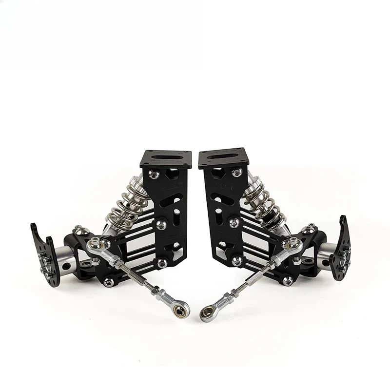 Spring damping suspension bracket for single-axis electric hub wheel air cushion plate