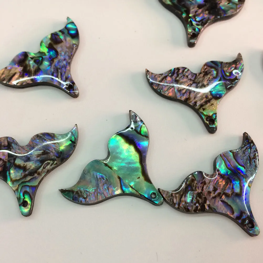 

Abalone Shell Pendant Colorful Neck Chain Supplies Mermaid Tail Necklace Women Accessories Jewelry Craft DIY Gifts