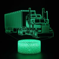 Nighdn Truck 3D Illusion LED Table Lamp 7 Colors Changing Night Light Funny Bedroom Decorations Gifts for Men Kids Boys Teens