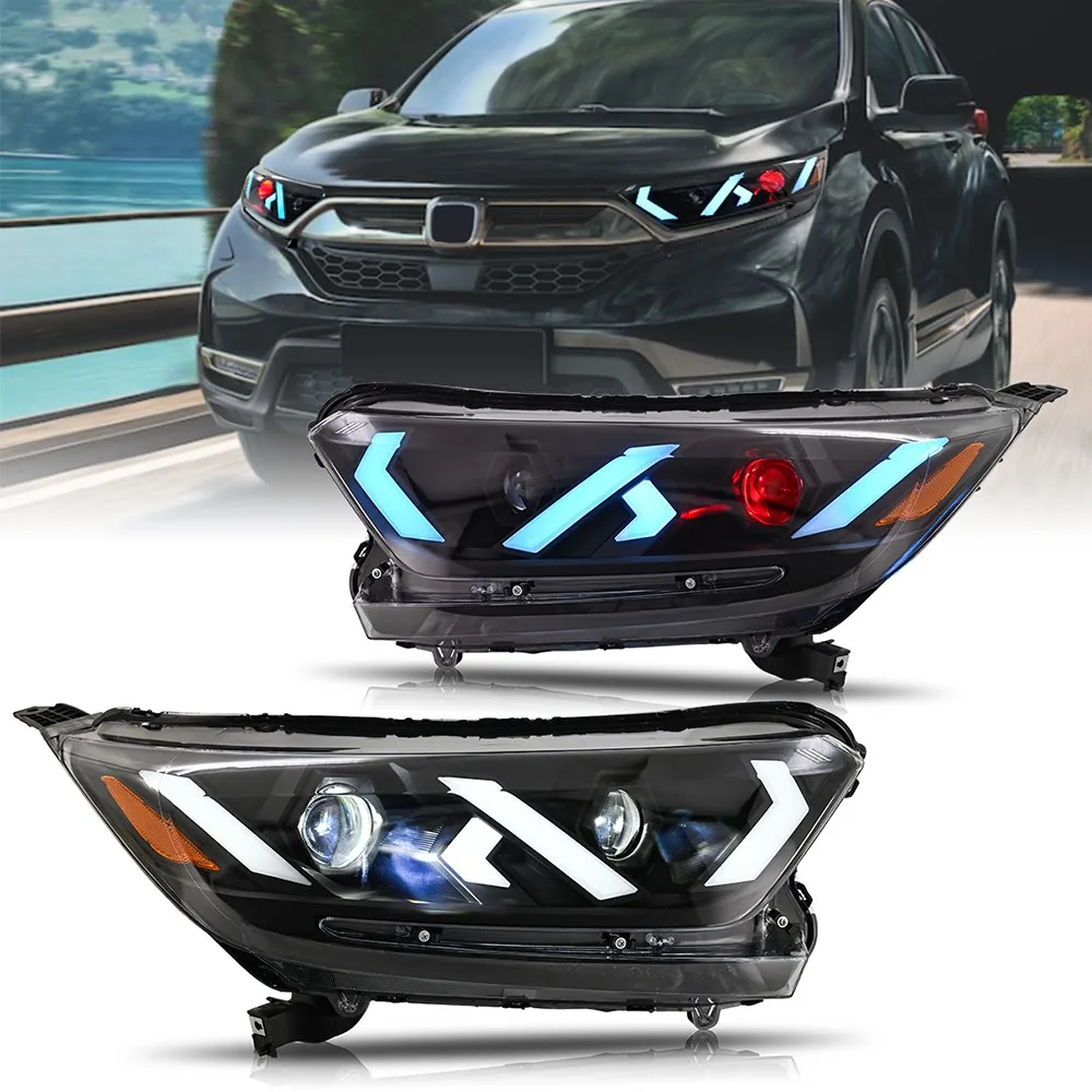 

1 комплект светодиодных фар в сборе для Honda CRV 2017 2018 2019 2020 2021, фары в сборе, указатели поворота, передние фары