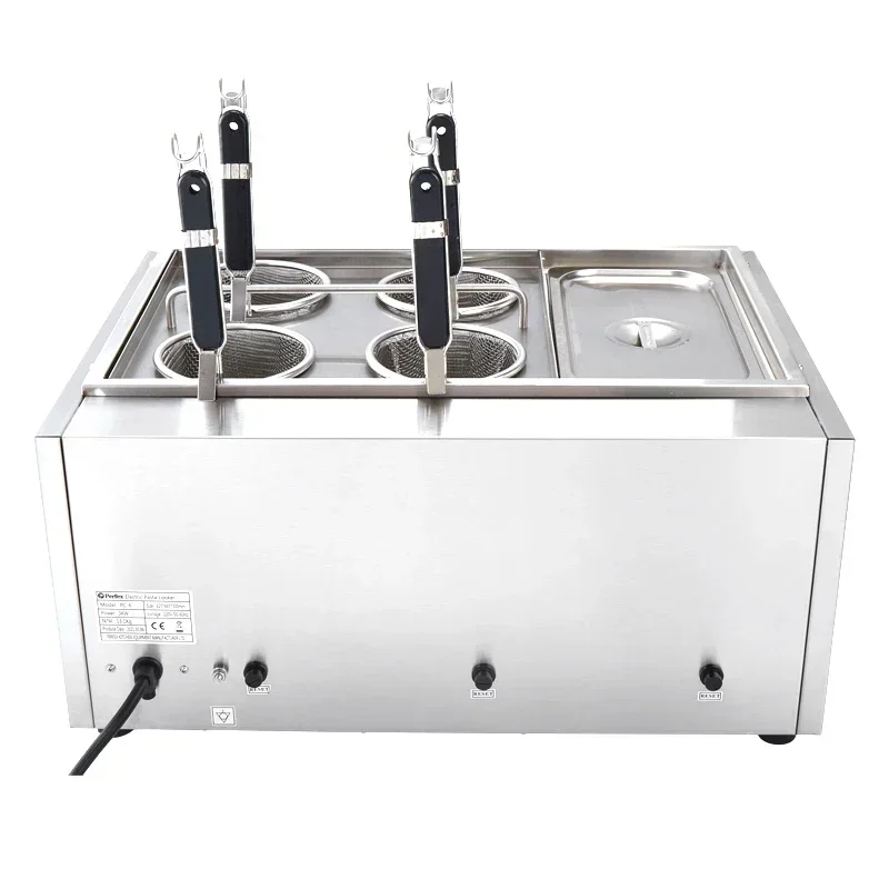 2025 جودة أول تجارية باستخدام طباخ المعكرونة الفولاذ المقاوم للصدأ المعكرونة/السباغيتي المرجل 6 سلال رائجة البيع