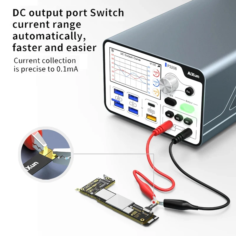 Aixun P3208 320W Intelligent Regulated Power Supply One-click Power-on Tool for Mobile Phone Repair Motherboard Battery Testing