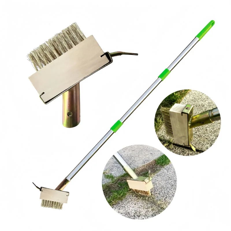 

Stainless Steel Weeding Brush Cleaning Step Cracks Slate Crevice Deck Patio Walkwa Detachable Wire Weeding brush Gardening Tools