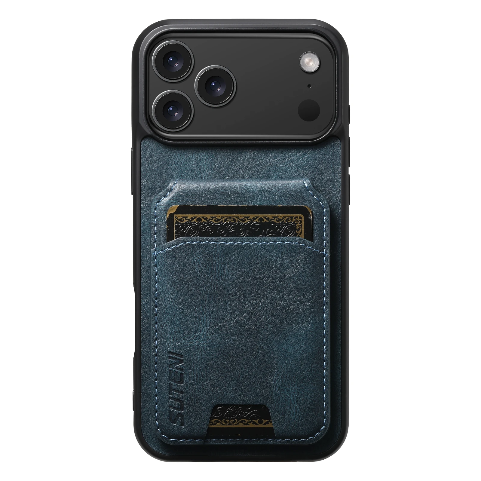 SUTENI Luxus Kunstleder Handyhülle mit glatter Oberfläche, Kartenhalter und Ständer für iPhone 17 Pro Max 17 Air 16 Plus 15 14 13 12 – Detail 25
